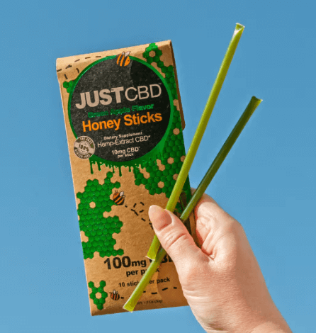 cbd honey sticks green apple 10 pack